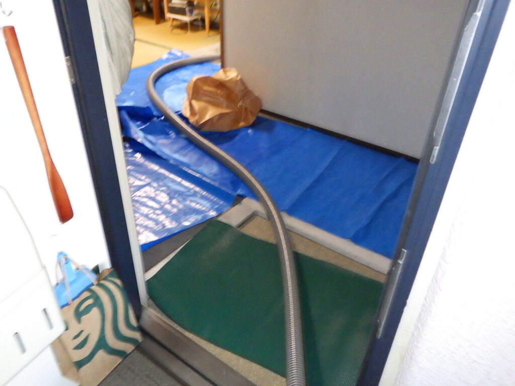 画像：回収ホース設置