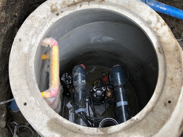 画像：新設桝設置