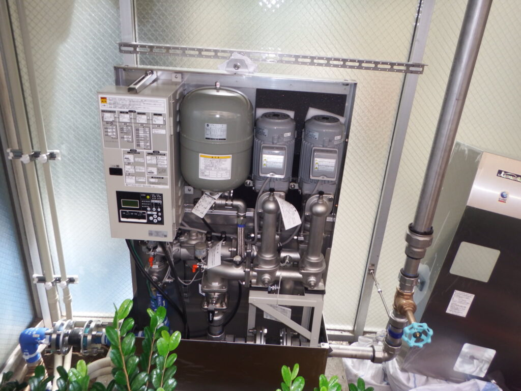 画像：新規増圧ポンプ設置
