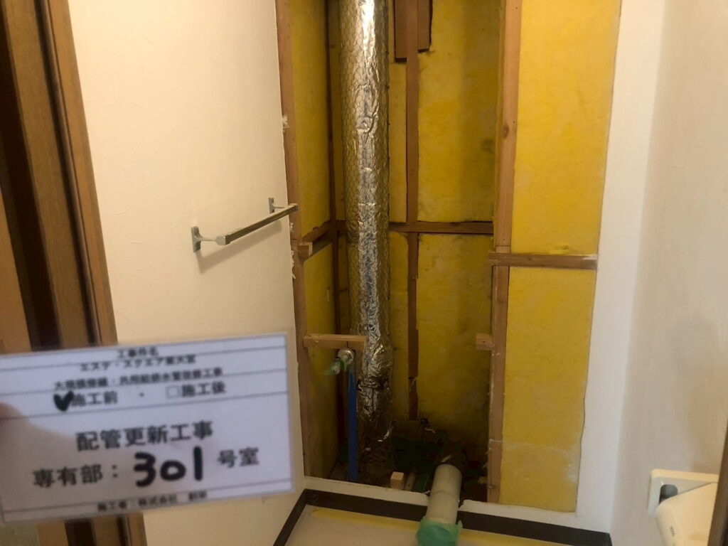 画像：便所内既存管