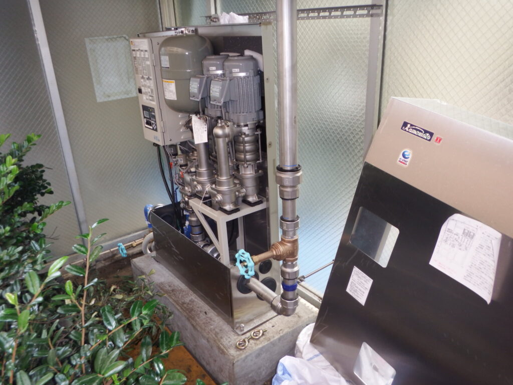 画像：新規増圧ポンプ設置